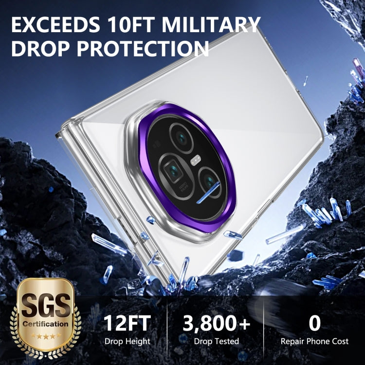 For Honor Magic V3 lce Folding Series Integrated Clear PC Phone Case(Purple) - Honor Cases by PMC TechLife | Online Shopping South Africa | PMC TechLife | Buy Now Pay Later Mobicred