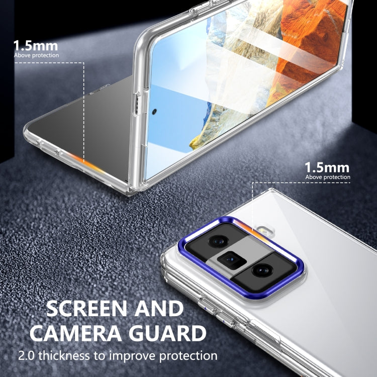 For Honor Magic Vs3 lce Folding Series Integrated Clear PC Phone Case(Royal Blue) - Honor Cases by PMC TechLife | Online Shopping South Africa | PMC TechLife | Buy Now Pay Later Mobicred