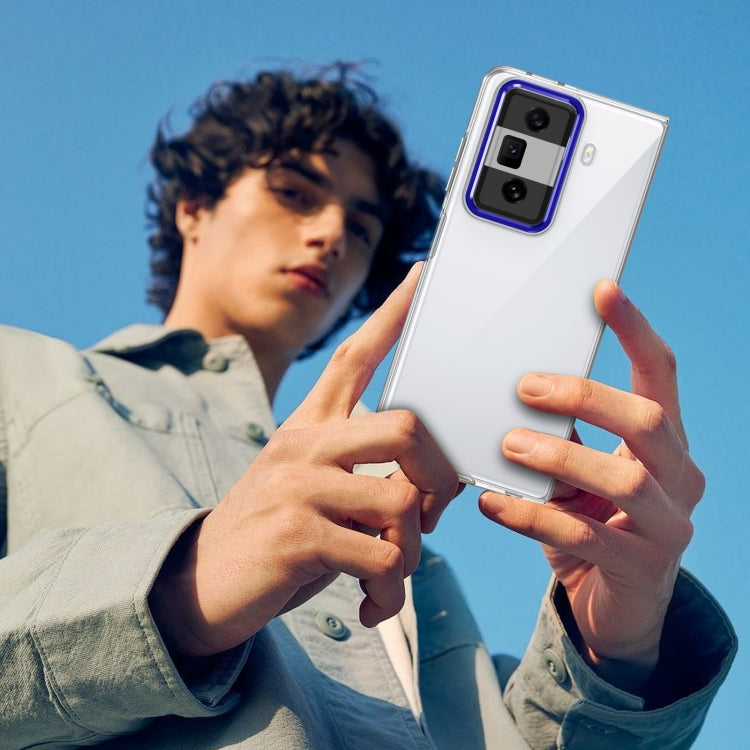 For Honor Magic Vs3 lce Folding Series Integrated Clear PC Phone Case(Royal Blue) - Honor Cases by PMC TechLife | Online Shopping South Africa | PMC TechLife | Buy Now Pay Later Mobicred