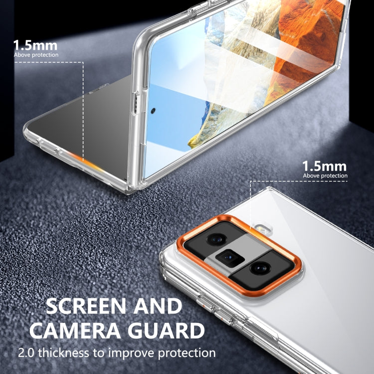 For Honor Magic Vs3 lce Folding Series Integrated Clear PC Phone Case(Orange) - Honor Cases by PMC TechLife | Online Shopping South Africa | PMC TechLife | Buy Now Pay Later Mobicred