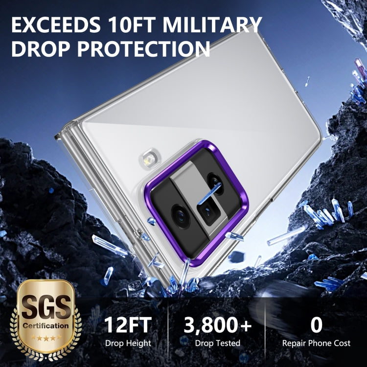 For Honor Magic Vs3 lce Folding Series Integrated Clear PC Phone Case(Purple) - free shipping - PMC TechLife - Order now!