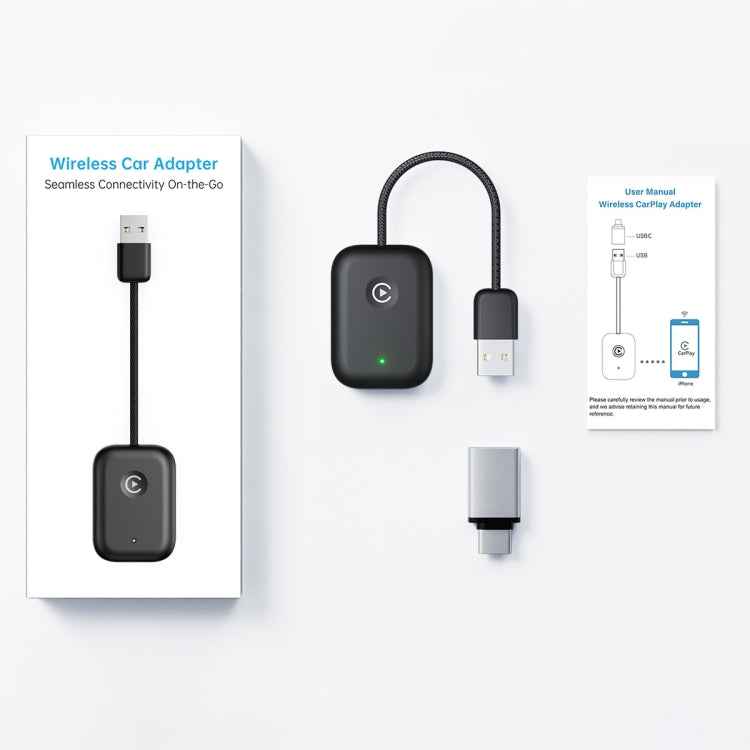 USB Interface Wired to Wireless Car CarPlay Adapter(Black) - free shipping - PMC TechLife - Order now!