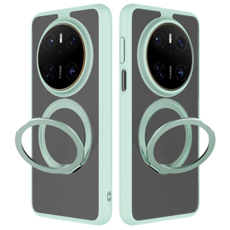 For Huawei Mate 70 Frosted 360 Degree Rotating Holder Phone Case(Green) - Huawei Cases by PMC TechLife | Online Shopping South Africa | PMC TechLife | Buy Now Pay Later Mobicred