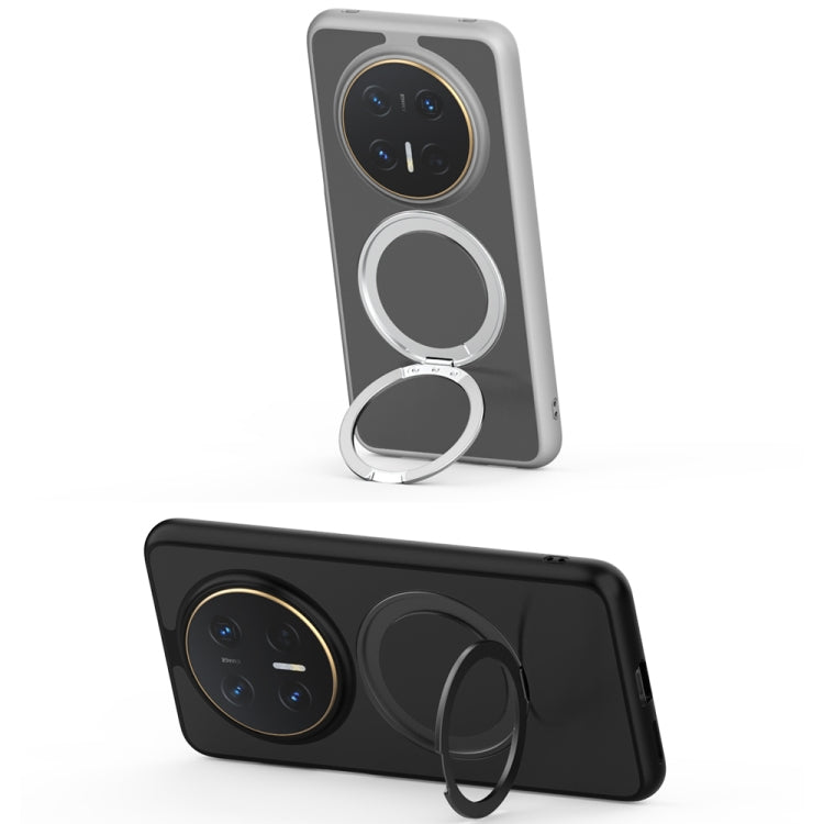 For Huawei Mate 70 Pro / 70 Pro+ Frosted 360 Degree Rotating Holder Phone Case(Grey) - Huawei Cases by PMC TechLife | Online Shopping South Africa | PMC TechLife | Buy Now Pay Later Mobicred