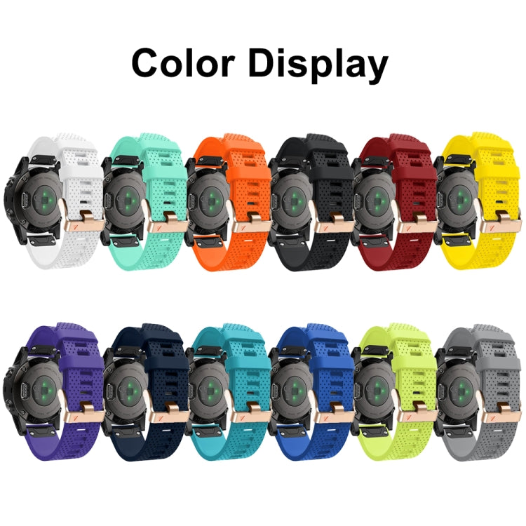 For Garmin 20mm Spotted Rose Gold Buckle Silicone Quick Release Watch Band(Green) - free shipping - PMC TechLife - Order now!