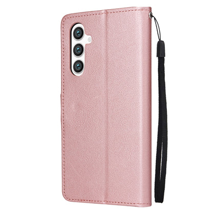 For Samsung Galaxy S25+ 5G 3-Card Slots Multifunctional Leather Phone Case(Rose Gold) - Galaxy S25+ 5G Cases by PMC Jewellery | Online Shopping South Africa | PMC Jewellery | Buy Now Pay Later Mobicred