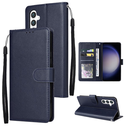 For Samsung Galaxy S25 5G 3-Card Slots Multifunctional Leather Phone Case(Blue) - Galaxy S25 5G Cases by PMC Jewellery | Online Shopping South Africa | PMC Jewellery | Buy Now Pay Later Mobicred