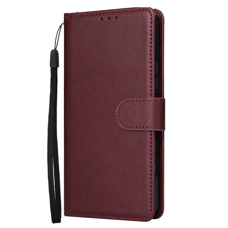 For Samsung Galaxy S25 5G 3-Card Slots Multifunctional Leather Phone Case(Wine Red) - Galaxy S25 5G Cases by PMC Jewellery | Online Shopping South Africa | PMC Jewellery | Buy Now Pay Later Mobicred