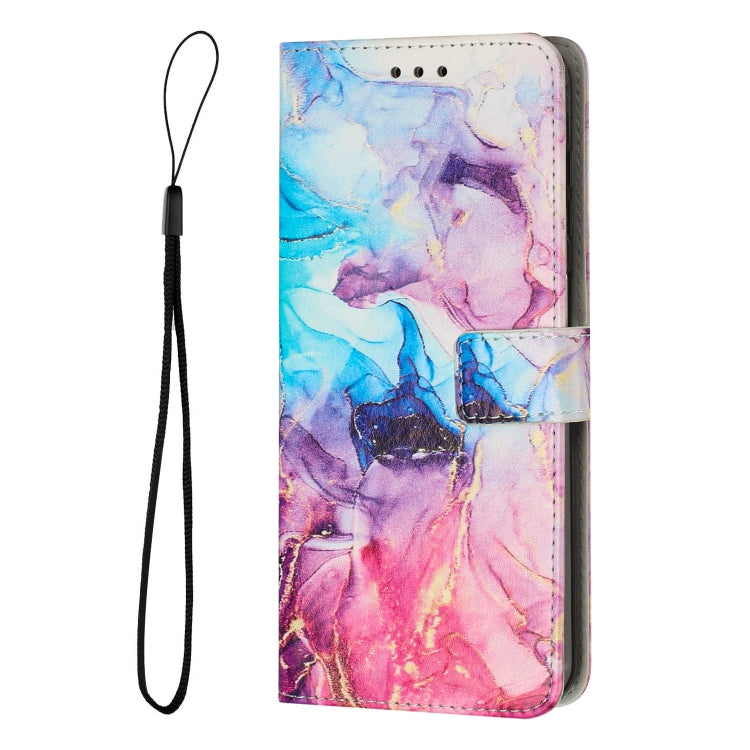 For Samsung Galaxy S25 Ultra 5G Painted Marble Pattern Leather Phone Case(Pink Purple) - Galaxy S25 Ultra 5G Cases by PMC Jewellery | Online Shopping South Africa | PMC Jewellery | Buy Now Pay Later Mobicred