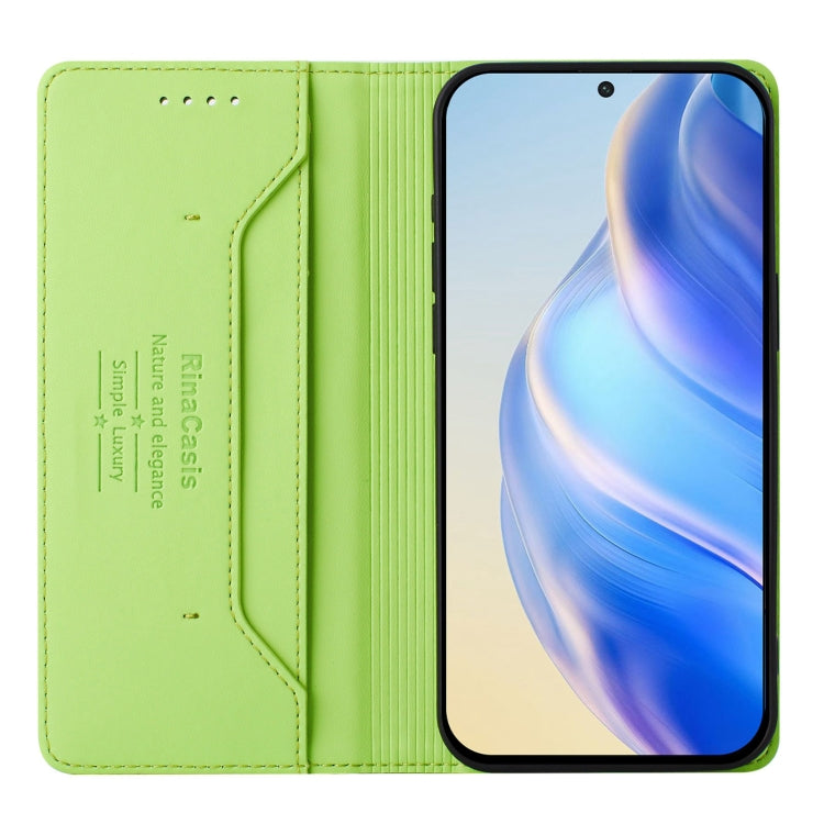 For DOOGEE N55 Plus RC01 Dual-Folded Magnetic Suction RFID Leather Phone Case(Grass Green) - Doogee Cases by PMC TechLife | Online Shopping South Africa | PMC TechLife | Buy Now Pay Later Mobicred