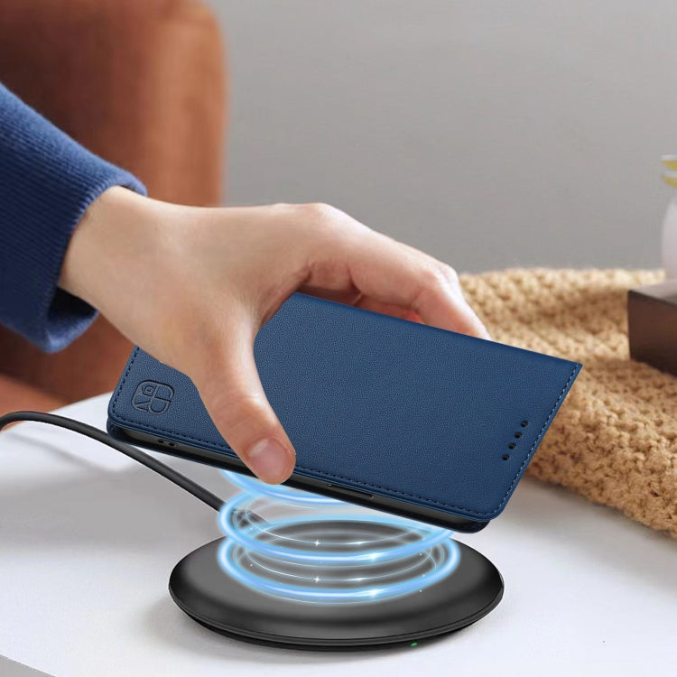 For Ulefone Note 16 Pro RC01 Dual-Folded Magnetic Suction RFID Leather Phone Case(Dark Blue) - Ulefone Cases by PMC TechLife | Online Shopping South Africa | PMC TechLife | Buy Now Pay Later Mobicred