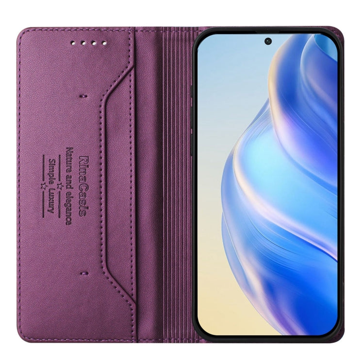 For Ulefone Note 16 Pro RC01 Dual-Folded Magnetic Suction RFID Leather Phone Case(Violet) - Ulefone Cases by PMC TechLife | Online Shopping South Africa | PMC TechLife | Buy Now Pay Later Mobicred