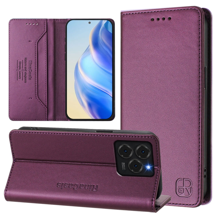 For Ulefone Note 20 Pro RC01 Dual-Folded Magnetic Suction RFID Leather Phone Case(Violet) - free shipping - PMC TechLife - Order now!