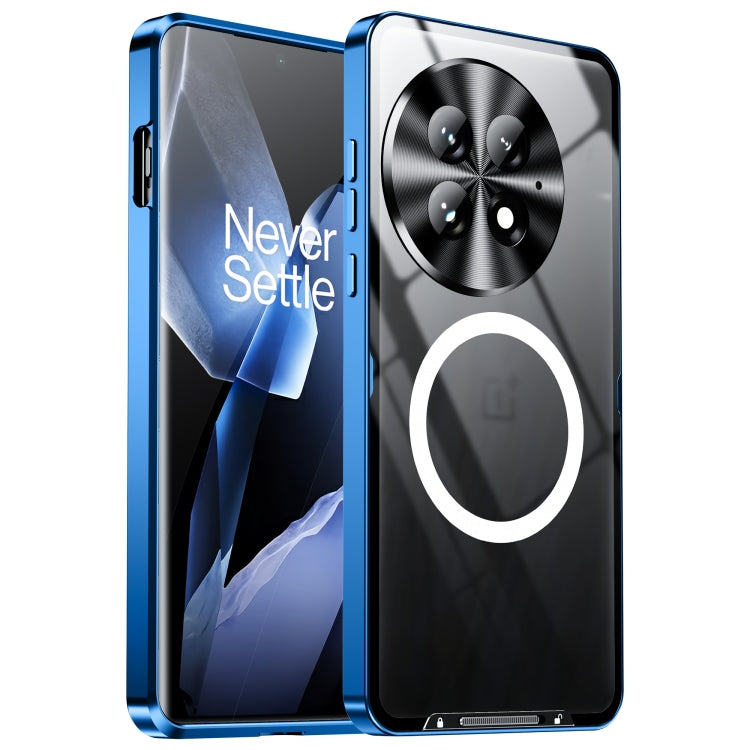 For OnePlus 13 MagSafe Magnetic Frosted Metal Phone Case(Blue) - OnePlus Cases by PMC TechLife | Online Shopping South Africa | PMC TechLife | Buy Now Pay Later Mobicred