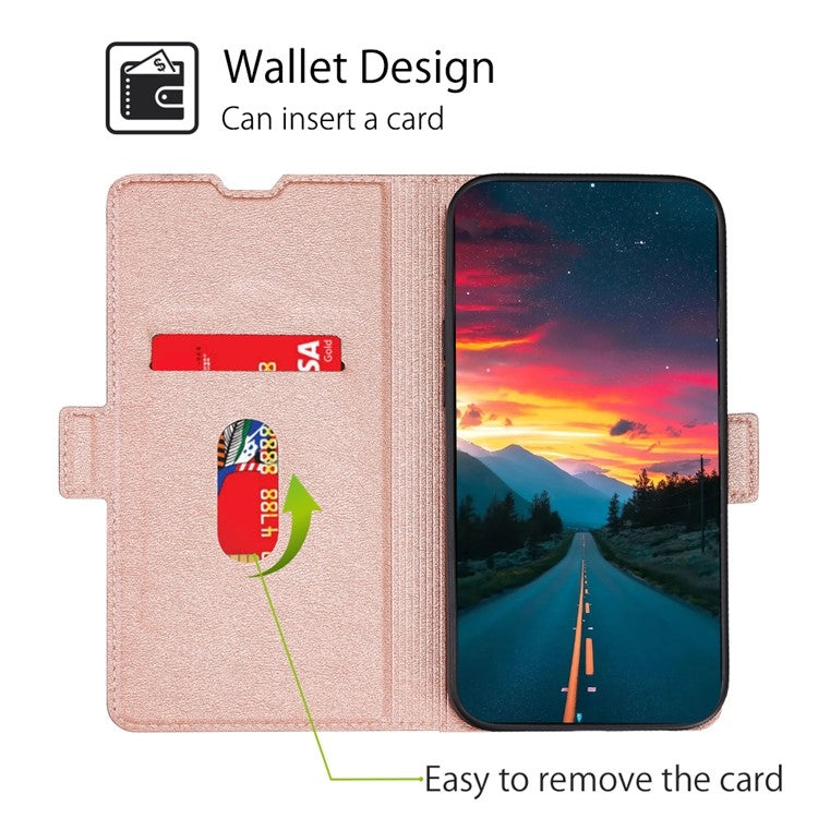For Samsung Galaxy S25+ 5G Ultra-thin Voltage Side Buckle Horizontal Flip Leather Phone Case(Rose Gold) - Galaxy S25+ 5G Cases by PMC Jewellery | Online Shopping South Africa | PMC Jewellery | Buy Now Pay Later Mobicred