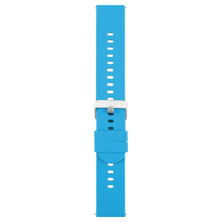 20mm Solid Color Steel Buckle Silicone Watch Band(Blue) - free shipping - PMc TechLife - Order now!