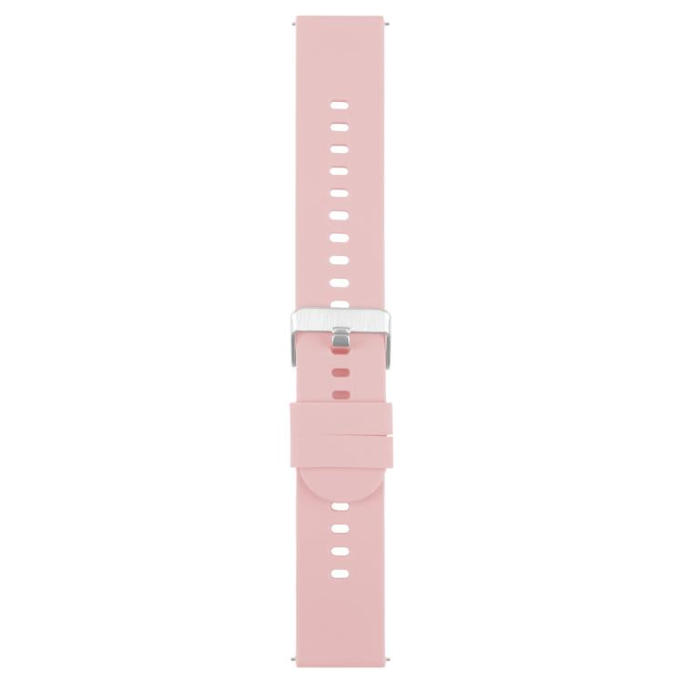 22mm Solid Color Steel Buckle Silicone Watch Band(Pink) - free shipping - PMc TechLife - Order now!