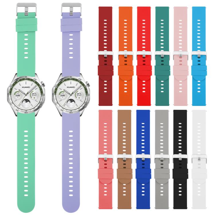 19mm Solid Color Steel Buckle Silicone Watch Band(Red) - free shipping - PMc TechLife - Order now!