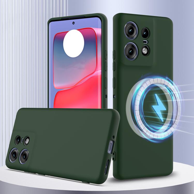 For Motorola Edge 50 Pro Shockproof Silicone Magsafe Phone Case(Dark Green) - free shipping - PMC TechLife - Order now!