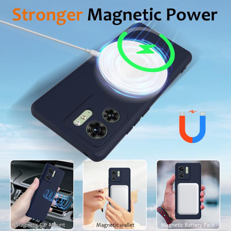 For Motorola Edge 2023 Shockproof Silicone Magsafe Phone Case(Navy Blue) - free shipping - PMC TechLife - Order now!