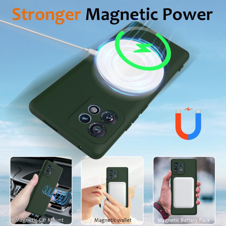 For Motorola Edge+ 2023 Shockproof Silicone Magsafe Phone Case(Dark Green) - free shipping - PMC TechLife - Order now!