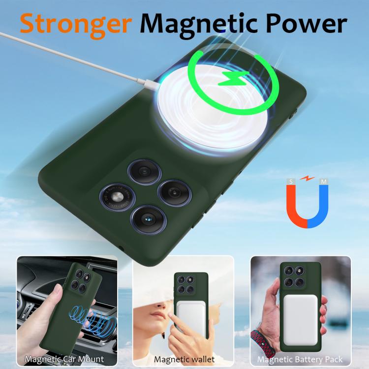 For Motorola Edge 2025 5G Shockproof Silicone Magsafe Phone Case(Dark Green) - free shipping - PMC TechLife - Order now!
