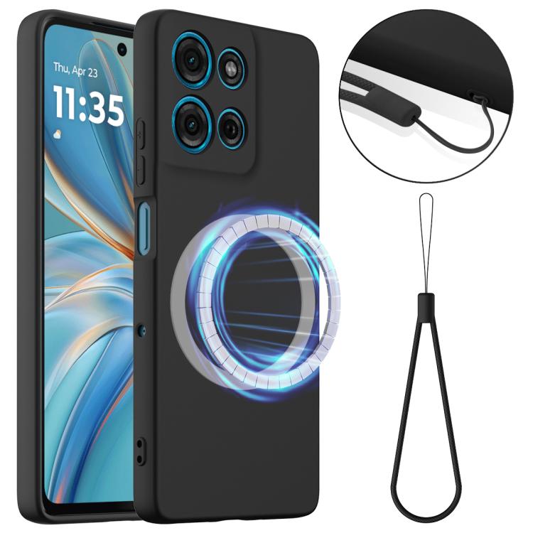 For Motorola Moto G56 5G Shockproof Silicone Magsafe Phone Case(Black) - free shipping - PMC TechLife - Order now!