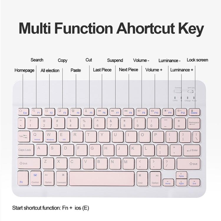For OPPO Pad 3 / Pad 2 Candy Color Bluetooth Keyboard Leather Case, Square Keys(Misty Blue) - OPPO Keyboard by PMC TechLife | Online Shopping South Africa | PMC TechLife | Buy Now Pay Later Mobicred