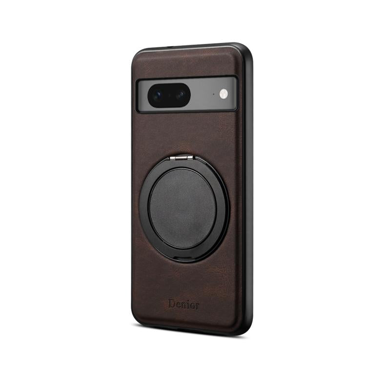 For Google Pixel 7 Denior A14 Skin Feel Rotating Holder MagSafe Phone Case(Brown) - free shipping - PMC TechLife - Order now!