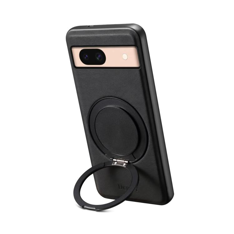 For Google Pixel 8a Denior A14 Skin Feel Rotating Holder MagSafe Phone Case(Black) - free shipping - PMC TechLife - Order now!