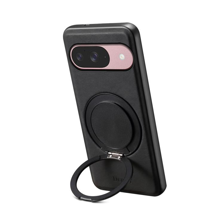 For Google Pixel 9 Denior A14 Skin Feel Rotating Holder MagSafe Phone Case(Black) - free shipping - PMC TechLife - Order now!