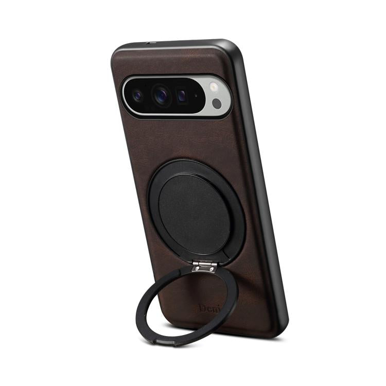 For Google Pixel 9 Pro XL Denior A14 Skin Feel Rotating Holder MagSafe Phone Case(Brown) - free shipping - PMC TechLife - Order now!