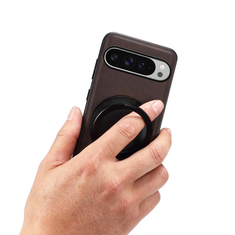 For Google Pixel 9 Pro XL Denior A14 Skin Feel Rotating Holder MagSafe Phone Case(Brown) - free shipping - PMC TechLife - Order now!