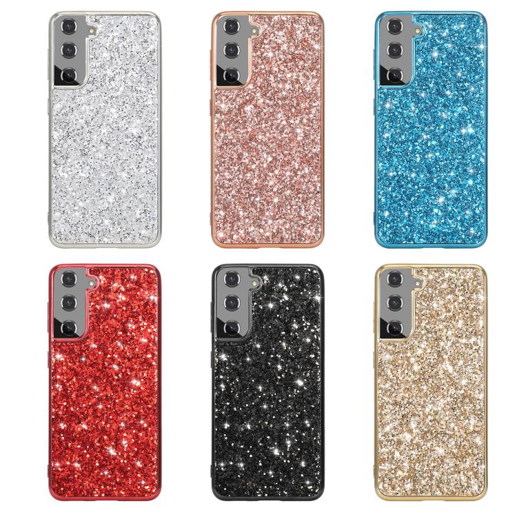 For Samsung Galaxy S25+ 5G Glitter Powder Shockproof TPU Phone Case(Rose Gold) - Galaxy S25+ 5G Cases by PMC Jewellery | Online Shopping South Africa | PMC Jewellery | Buy Now Pay Later Mobicred