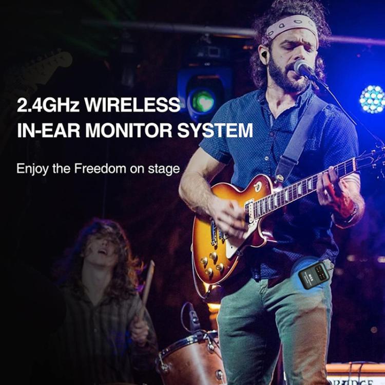 M6S Stereo Wireless In-Ear Monitor System 2.4G Transmitter & Receiver(Black) - Microphone by PMC TechLife | Online Shopping South Africa | PMC TechLife | Buy Now Pay Later Mobicred