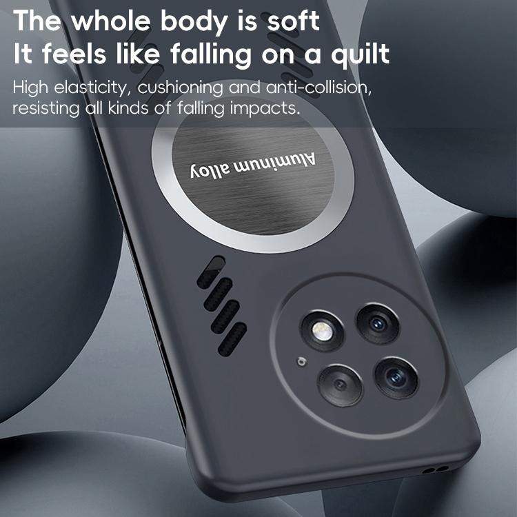 For OnePlus 13 All-inclusive Lens Frameless Graphene Cooling Phone Case(Navy Blue) - OnePlus Cases by PMc TechLife | Online Shopping South Africa | PMc TechLife | Buy Now Pay Later Mobicred
