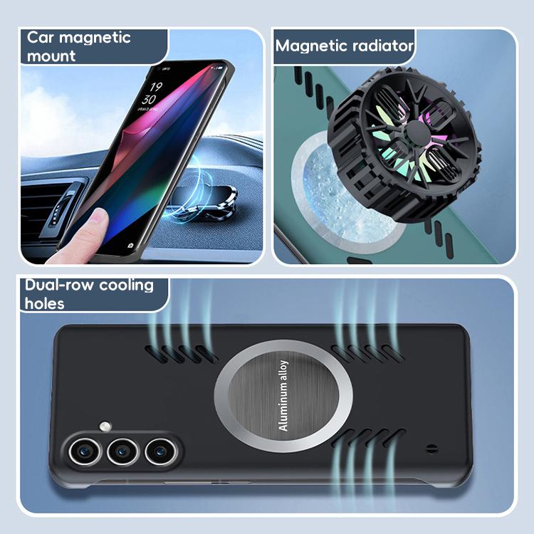 For Samsung Galaxy S25+ 5G All-inclusive Lens Frameless Graphene Cooling Phone Case(Black) - Galaxy S25+ 5G Cases by PMC Jewellery | Online Shopping South Africa | PMC Jewellery | Buy Now Pay Later Mobicred