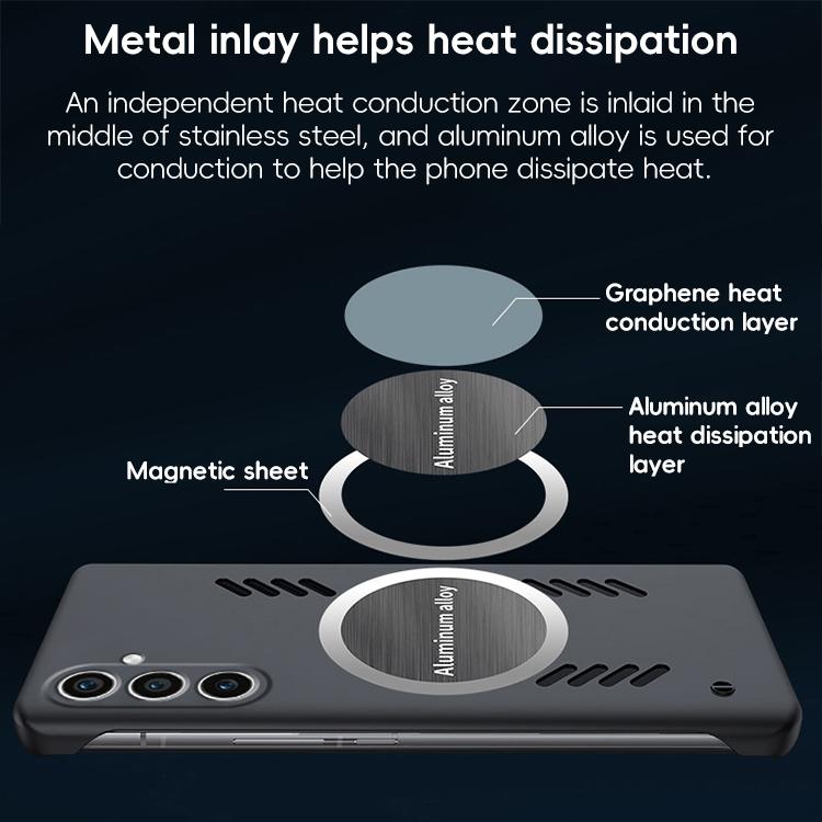 For Samsung Galaxy S24 5G All-inclusive Lens Frameless Graphene Cooling Phone Case(Black) - Galaxy S24 5G Cases by PMc TechLife | Online Shopping South Africa | PMc TechLife | Buy Now Pay Later Mobicred
