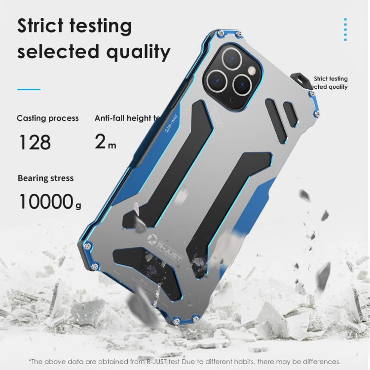 For iPhone 12 / 12 Pro R-JUST Shockproof Armor Metal Protective Case(Black) - free shipping - PMC TechLife - Order now!