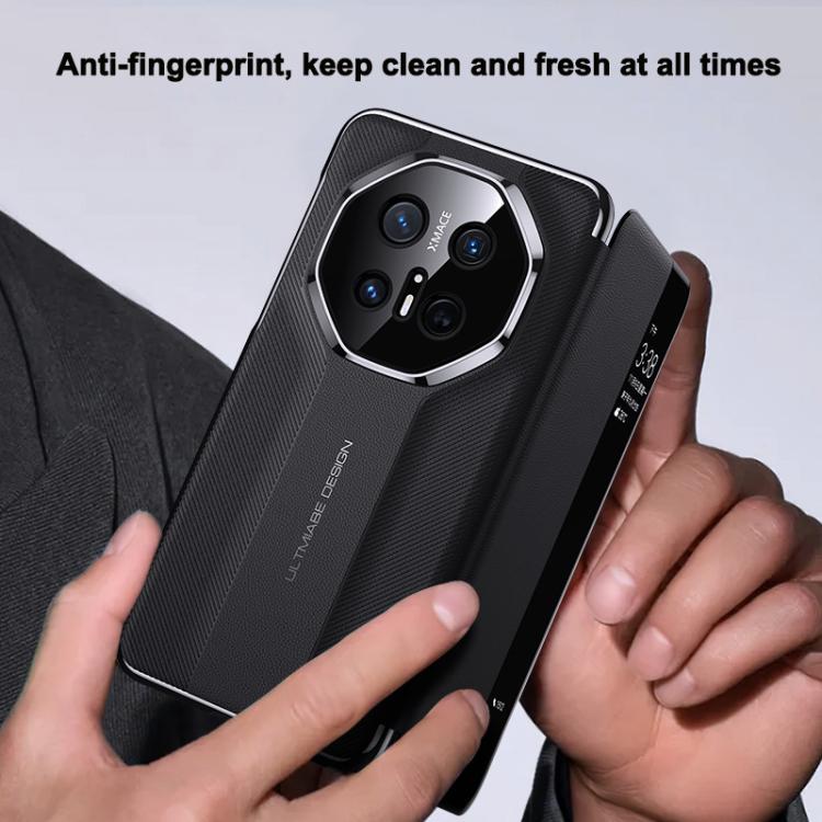 For Huawei Mate 60 Pro Smart View Window Imitation Ultimate Design Phone Case(Black) - Huawei Cases by PMC TechLife | Online Shopping South Africa | PMC TechLife | Buy Now Pay Later Mobicred