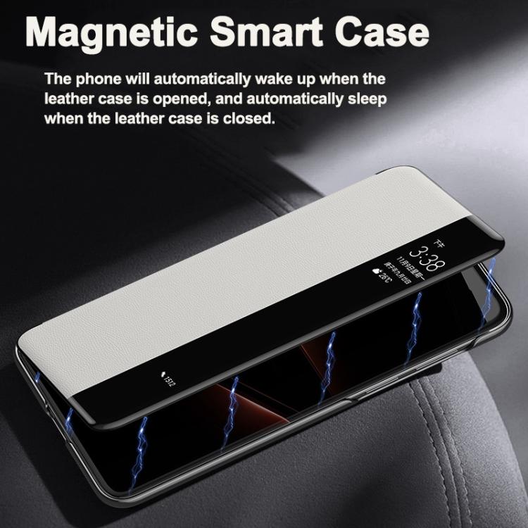 For Huawei Mate 60 Pro Smart View Window Imitation Ultimate Design Phone Case(Red) - Huawei Cases by PMC TechLife | Online Shopping South Africa | PMC TechLife | Buy Now Pay Later Mobicred