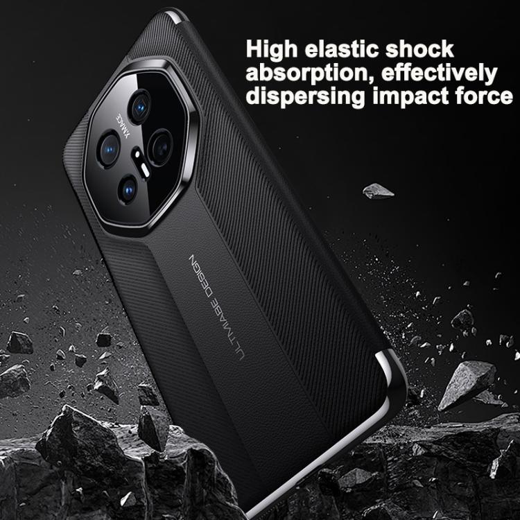 For Huawei Pura 70 Ultra Smart View Window Imitation Ultimate Design Phone Case(Gold) - Huawei Cases by PMC TechLife | Online Shopping South Africa | PMC TechLife | Buy Now Pay Later Mobicred