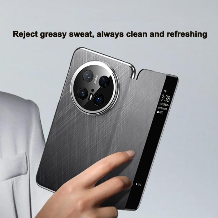 For Huawei Mate 70 Smart View Window Plain Leather Paint PC Phone Case(Black) - Huawei Cases by PMC TechLife | Online Shopping South Africa | PMC TechLife | Buy Now Pay Later Mobicred