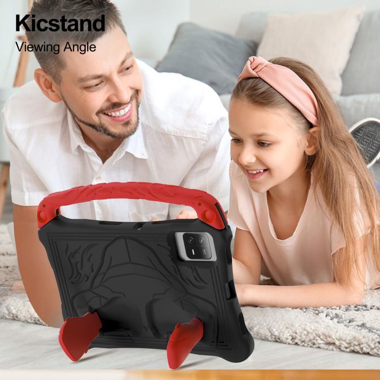 For Huawei MatePad SE 11 2024 Boxing Series Kickstand EVA Shockproof Tablet Case with Shoulder Strap(Black Red) - Huawei by PMC TechLife | Online Shopping South Africa | PMC TechLife | Buy Now Pay Later Mobicred