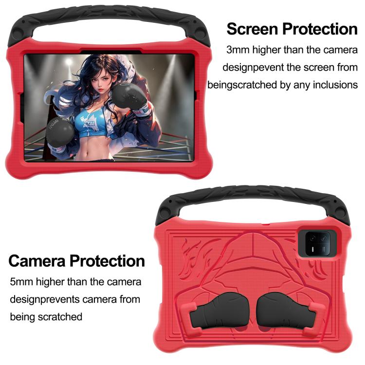 For Huawei MatePad SE 11 2024 Boxing Series Kickstand EVA Shockproof Tablet Case with Shoulder Strap(Red Black) - Huawei by PMC TechLife | Online Shopping South Africa | PMC TechLife | Buy Now Pay Later Mobicred