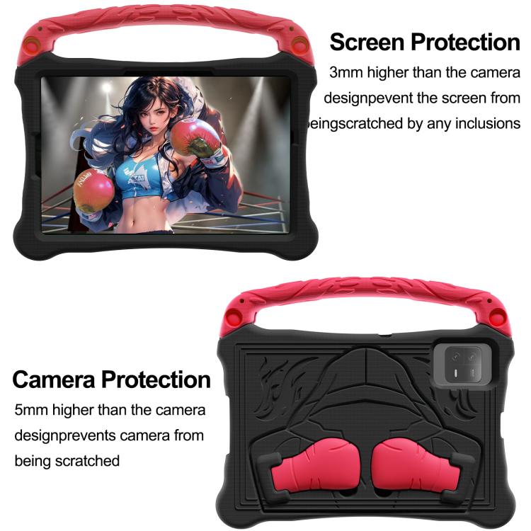 For Honor Pad X8a 11 inch Boxing Series Kickstand EVA Shockproof Tablet Case with Shoulder Strap(Black Red) - Honor by PMC TechLife | Online Shopping South Africa | PMC TechLife | Buy Now Pay Later Mobicred