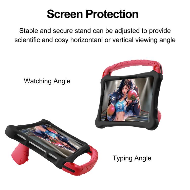 For Honor Pad X8a 11 inch Boxing Series Kickstand EVA Shockproof Tablet Case with Shoulder Strap(Black Red) - Honor by PMC TechLife | Online Shopping South Africa | PMC TechLife | Buy Now Pay Later Mobicred