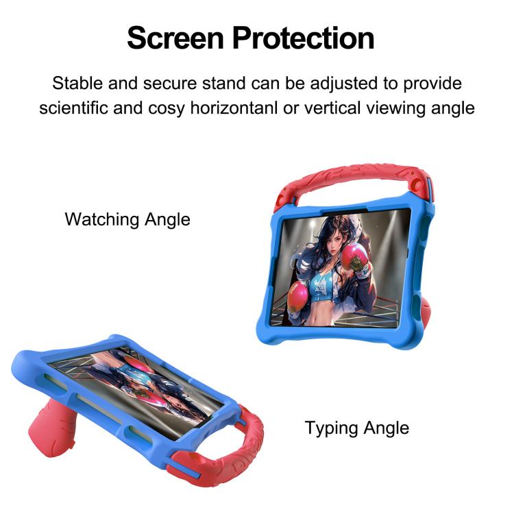 For Honor Pad X8a 11 inch Boxing Series Kickstand EVA Shockproof Tablet Case with Shoulder Strap(Blue Red) - Honor by PMC TechLife | Online Shopping South Africa | PMC TechLife | Buy Now Pay Later Mobicred