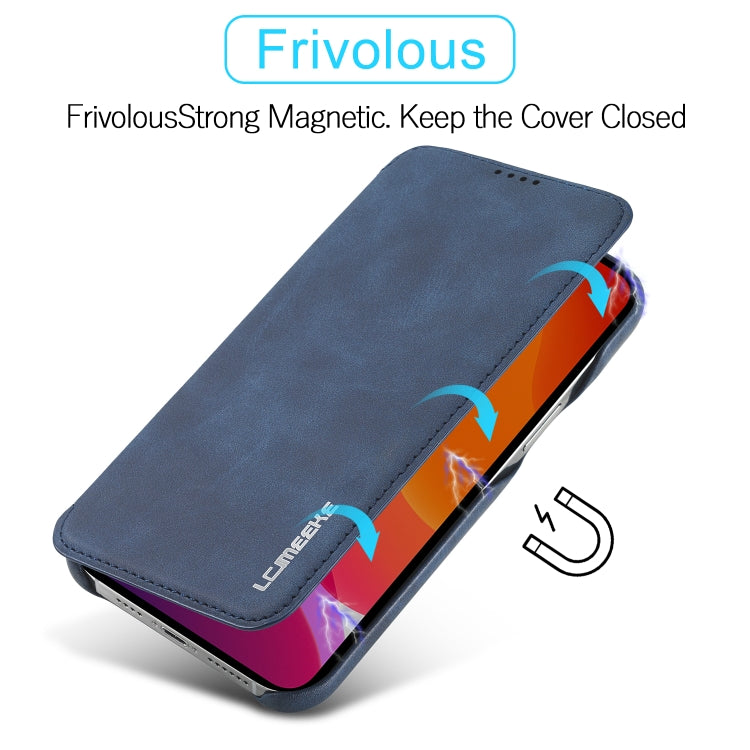 For iPhone 12 Pro Max LC.IMEEKE Hon Ancient Series Horizontal Flip Leather Case with Holder & Card Slot(Blue) - iPhone 12 Pro Max Cases by LC.IMEEKE | Online Shopping South Africa | PMC TechLife | Buy Now Pay Later Mobicred