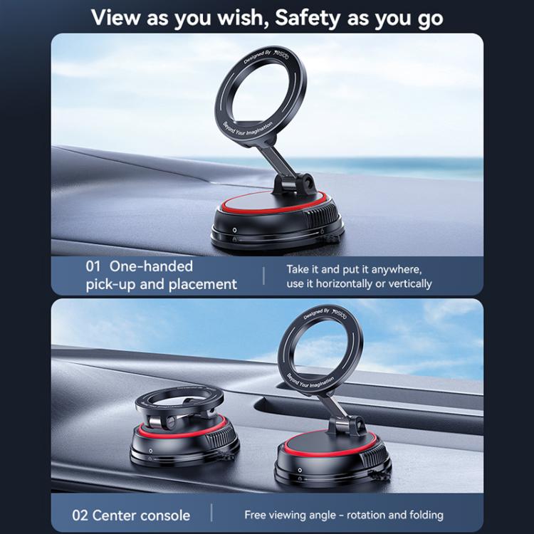Yesido C219 Suction Cup Car MagSafe Magnetic Mobile Phone Holder(Black) - Universal Car Holders by Yesido | Online Shopping South Africa | PMc TechLife | Buy Now Pay Later Mobicred